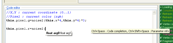 parameter hints