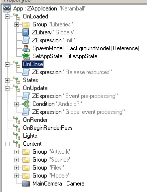 Project tree in Windows Classic